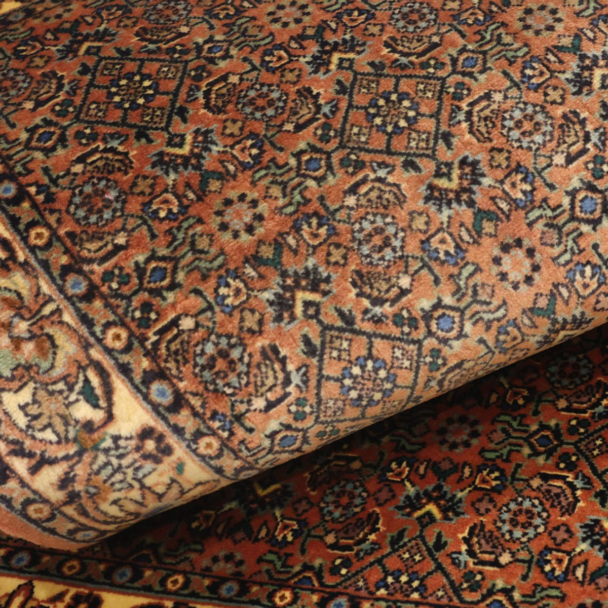 Persisk matta - Bijar - 144 x 71 cm - mörk beige