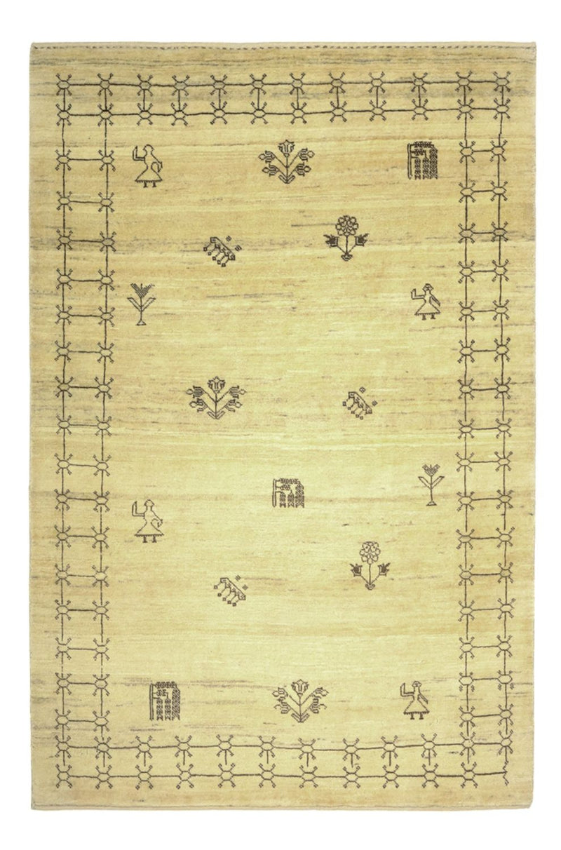 Gabbeh-matta - Kashkuli Persiska - 150 x 101 cm - beige