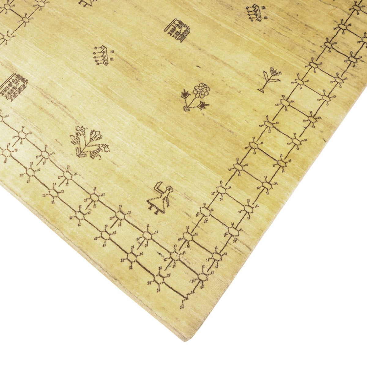 Gabbeh-matta - Kashkuli Persiska - 150 x 101 cm - beige