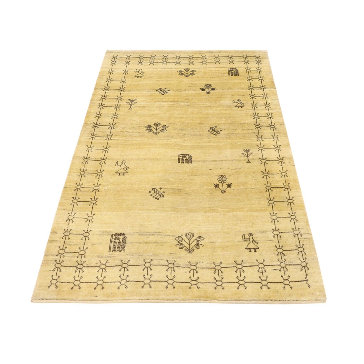 Gabbeh-matta - Kashkuli Persiska - 150 x 101 cm - beige