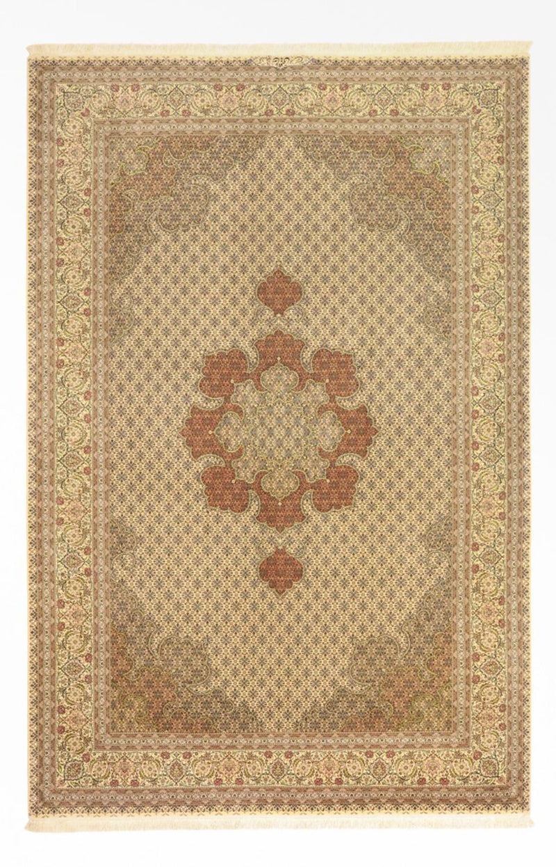Persisk matta - Tabriz - 300 x 201 cm - ljusbeige