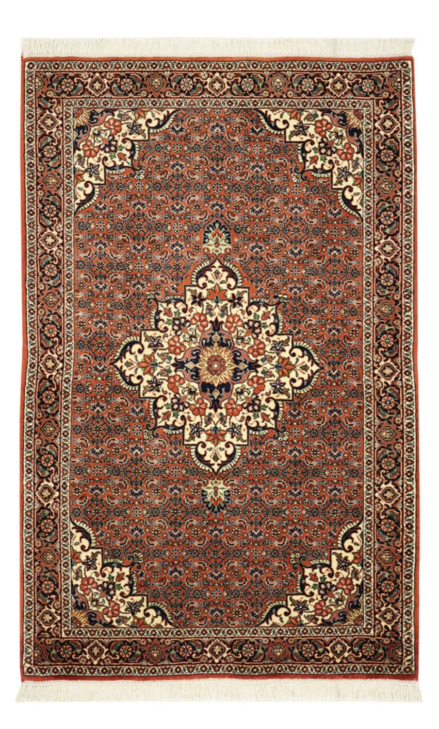 Persisk matta - Bijar - 141 x 89 cm - mörk beige