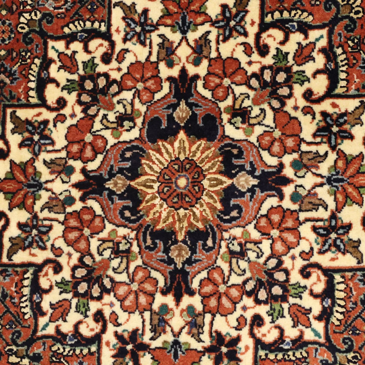 Persisk matta - Bijar - 141 x 89 cm - mörk beige