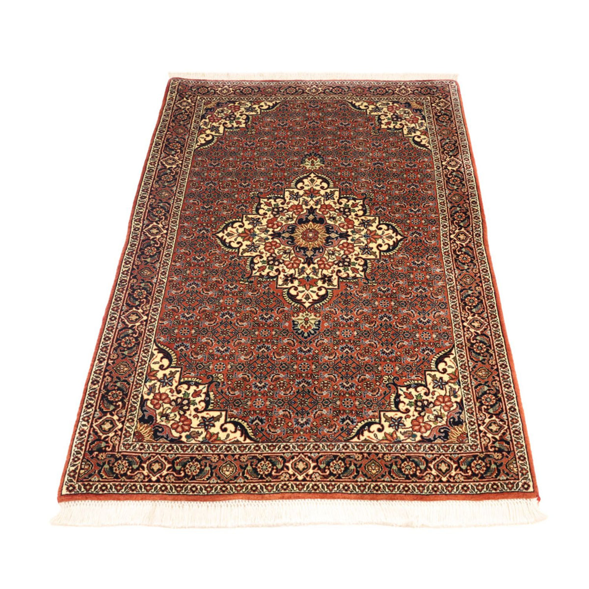 Persisk matta - Bijar - 141 x 89 cm - mörk beige