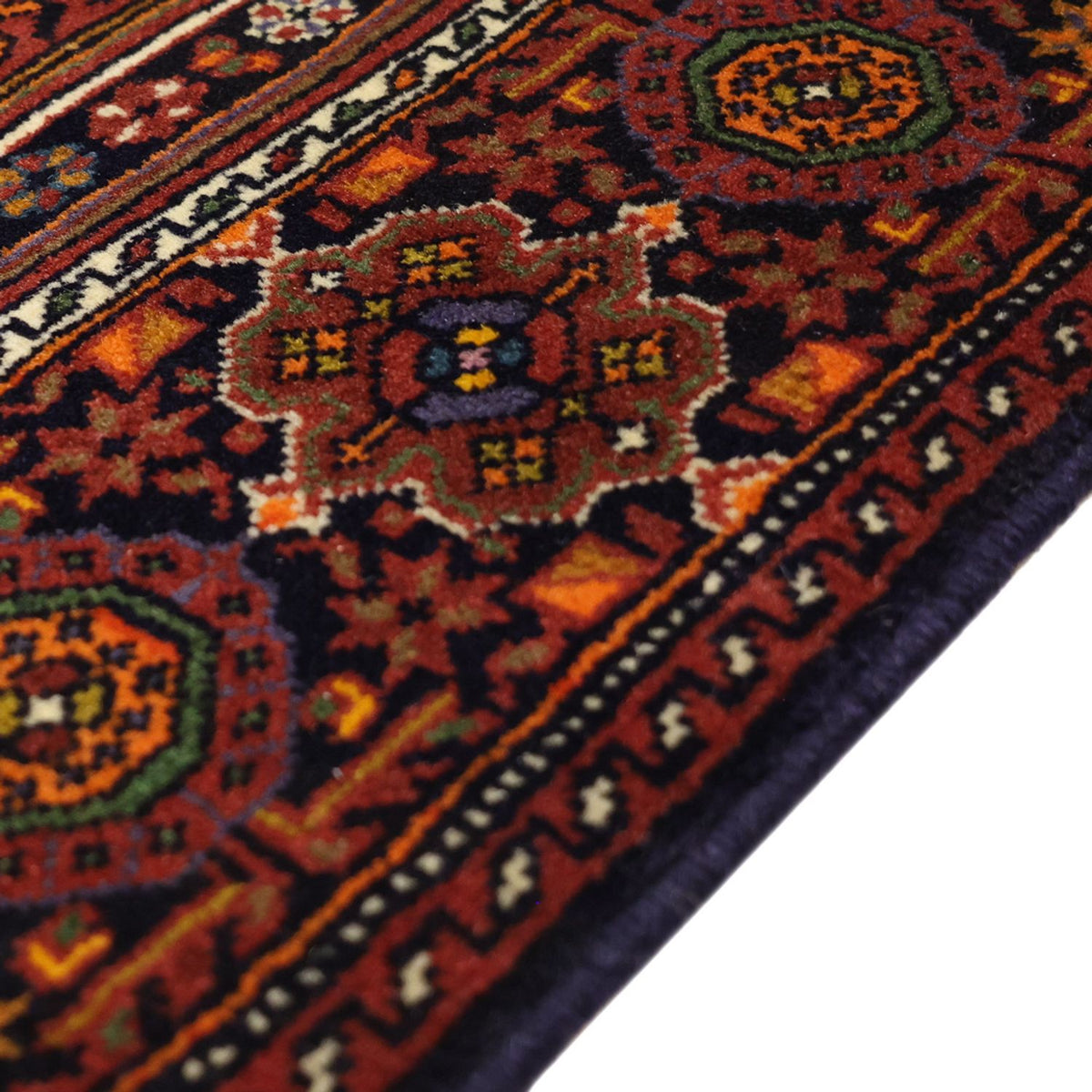 Persisk matta - Nomadic - 150 x 100 cm - mörkröd