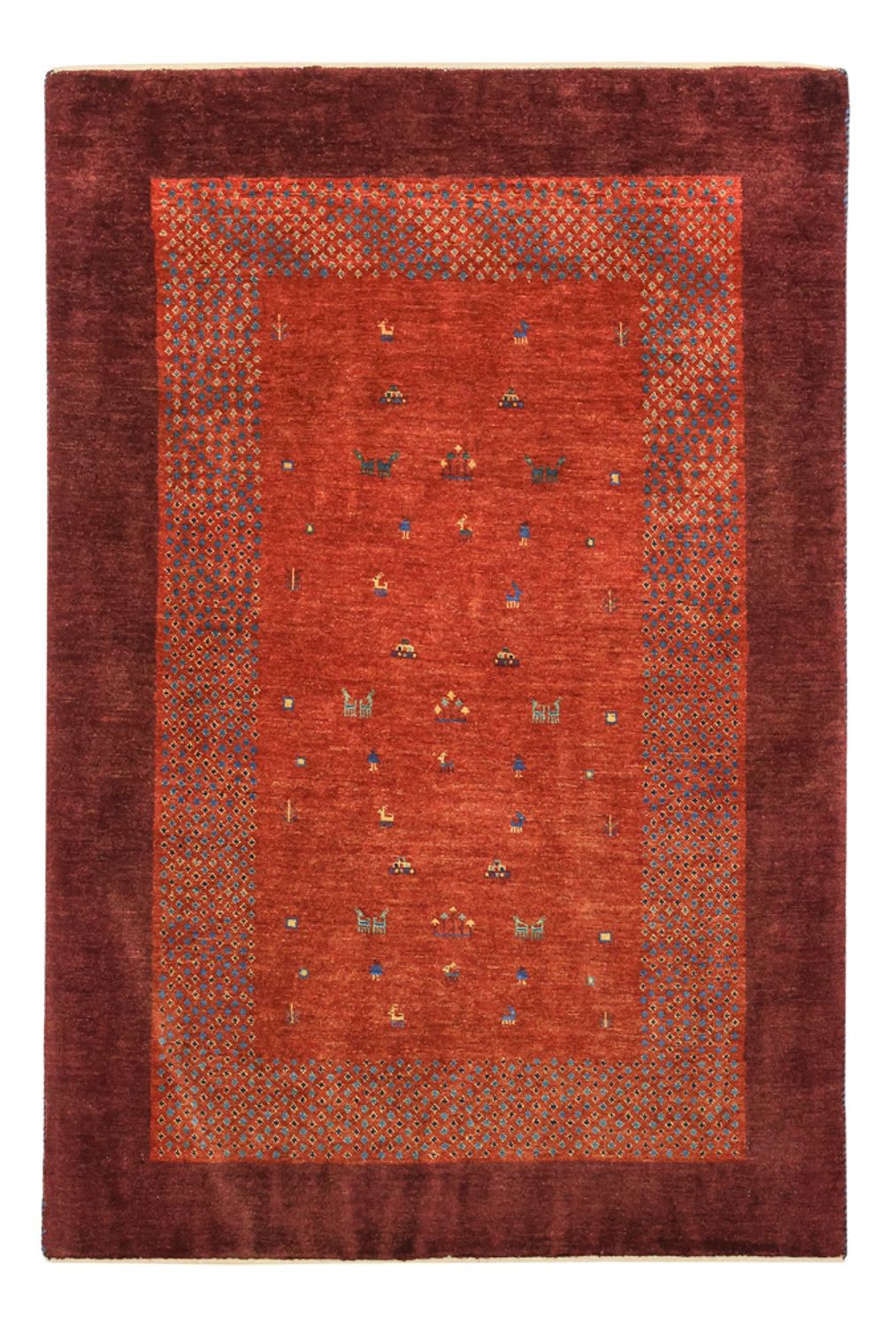 Gabbeh-matta - Kashkuli Persiska - 157 x 104 cm - röd