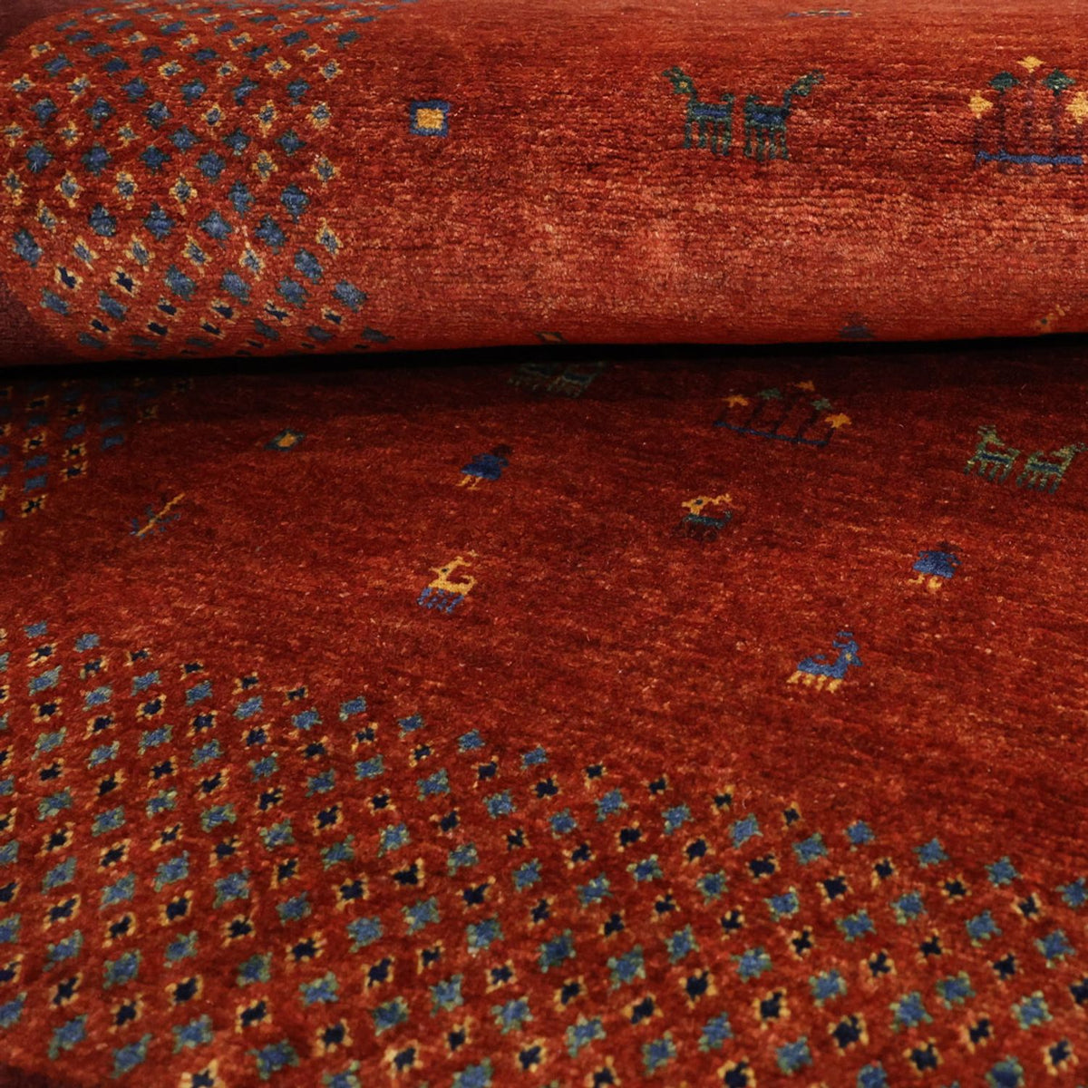 Gabbeh-matta - Kashkuli Persiska - 157 x 104 cm - röd