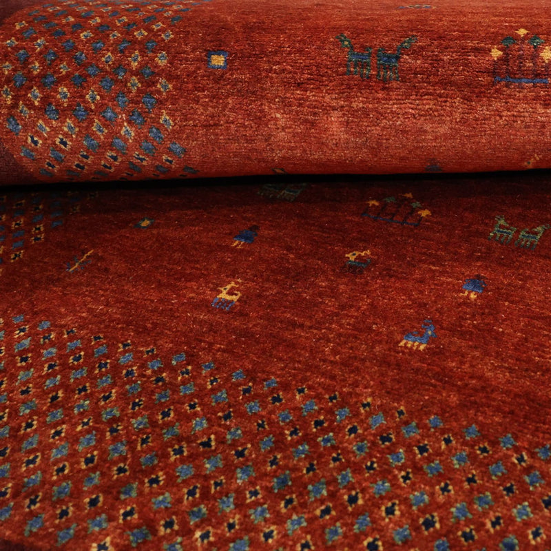 Gabbeh-matta - Kashkuli Persiska - 157 x 104 cm - röd