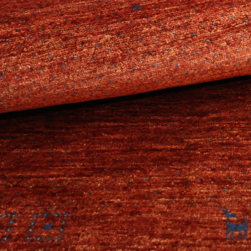 Gabbeh-matta - Kashkuli Persiska - 122 x 79 cm - mörkröd