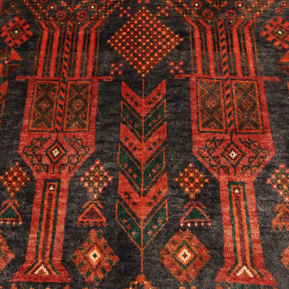 Runner Baluch-matta - 292 x 110 cm - mörkröd