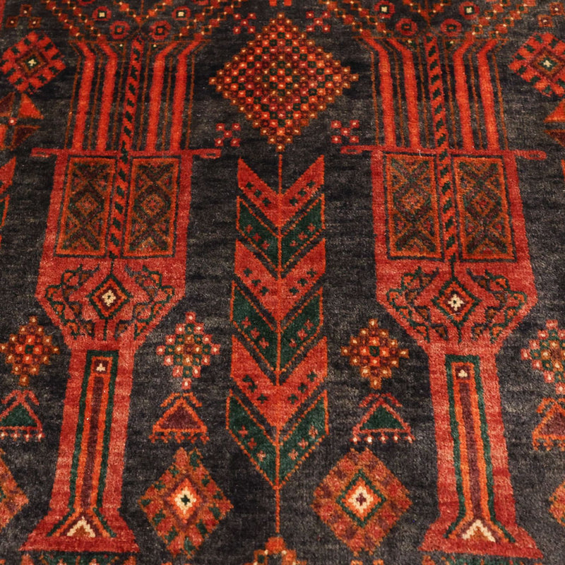 Runner Baluch-matta - 292 x 110 cm - mörkröd