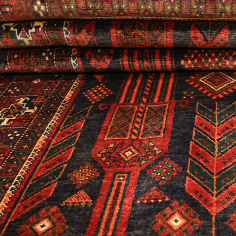 Runner Baluch-matta - 292 x 110 cm - mörkröd