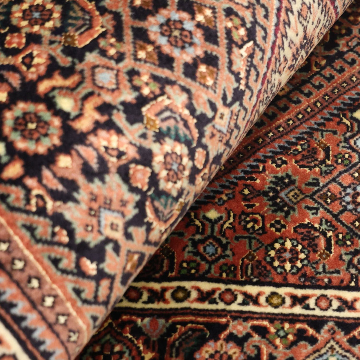 Persisk matta - Bijar - 134 x 70 cm - mörk beige