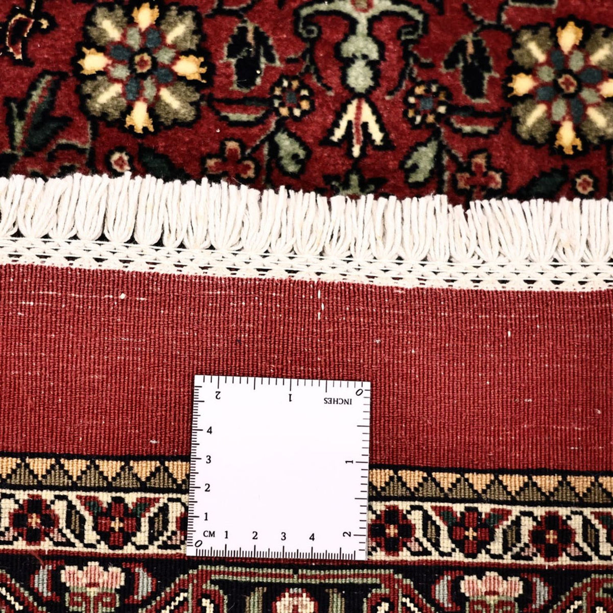 Persisk matta - Bijar - Kungliga - 163 x 153 cm - mörkröd