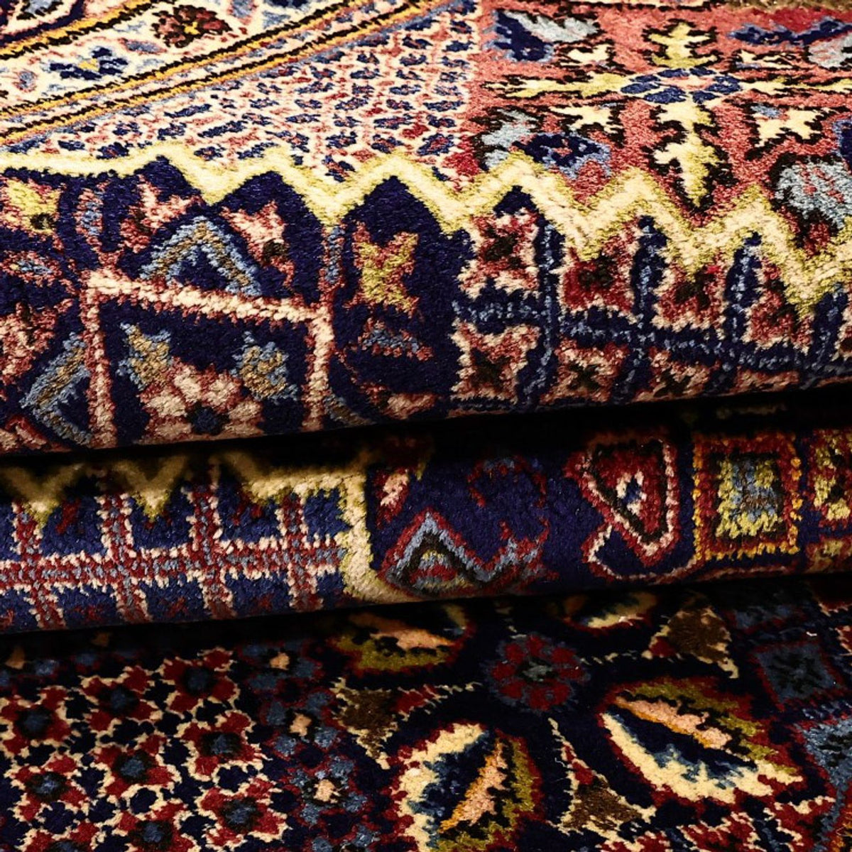 Persiska mattor - Keshan - 211 x 143 cm - mörkblå