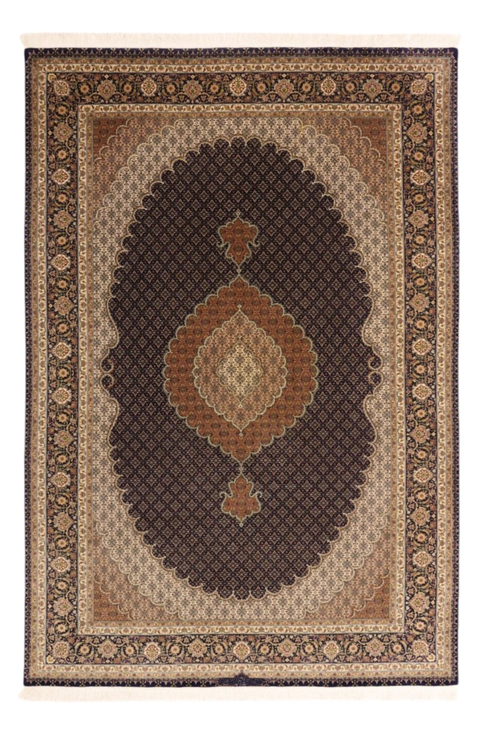 Persisk matta - Tabriz - 299 x 204 cm - mörk beige