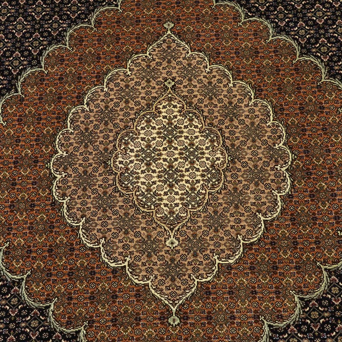 Persisk matta - Tabriz - 299 x 204 cm - mörk beige