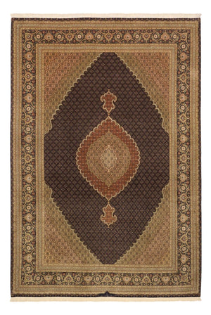 Persisk matta - Tabriz - Royal - Halsband i siden - 362 x 251 cm - mörk beige