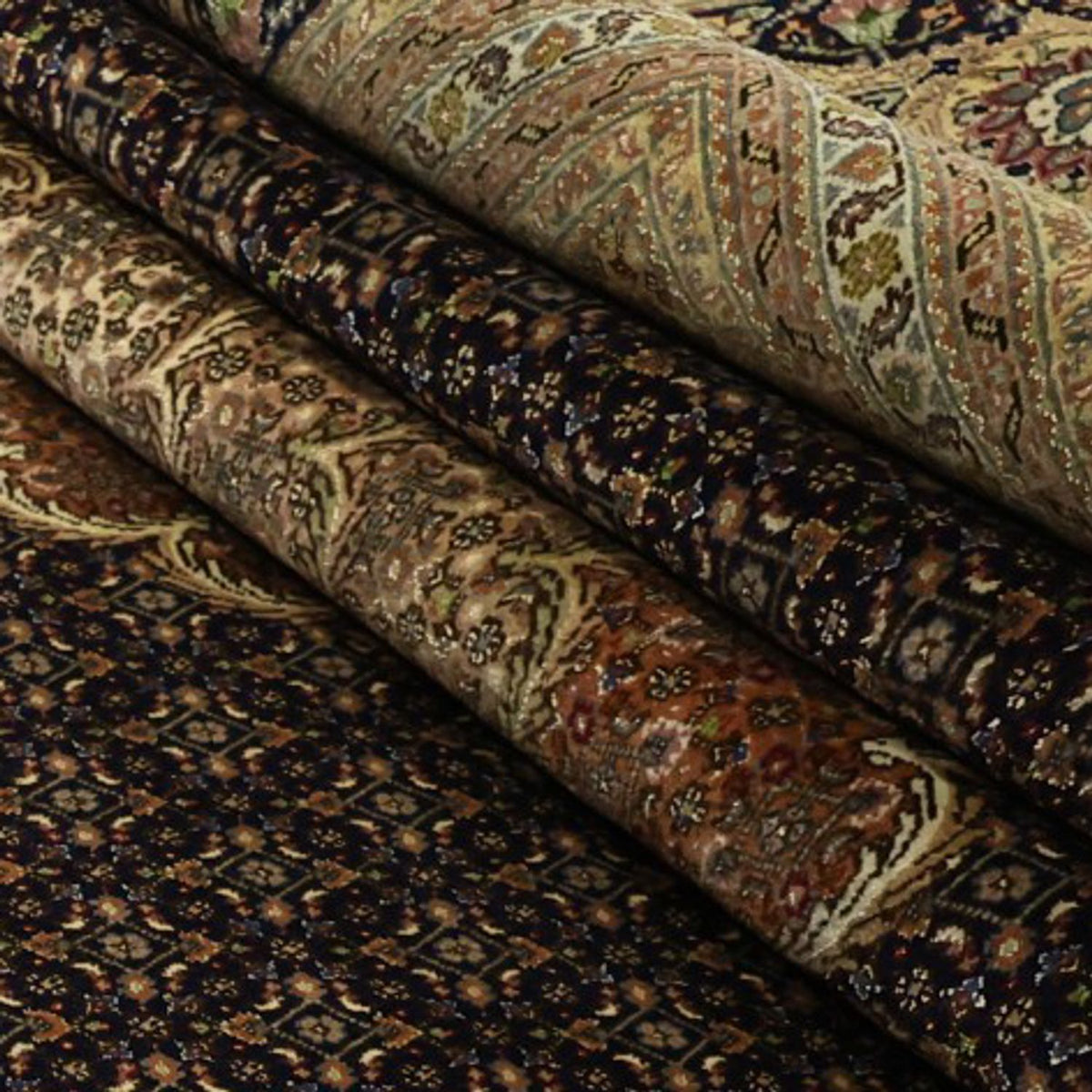 Persisk matta - Tabriz - Royal - Halsband i siden - 362 x 251 cm - mörk beige