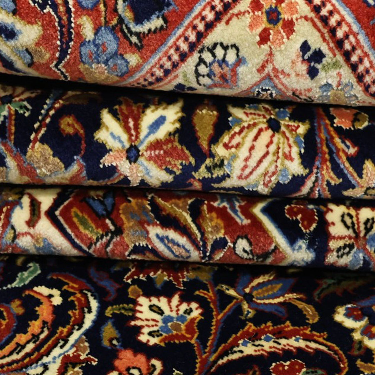 Persiska mattor - Keshan - 203 x 132 cm - mörkblå