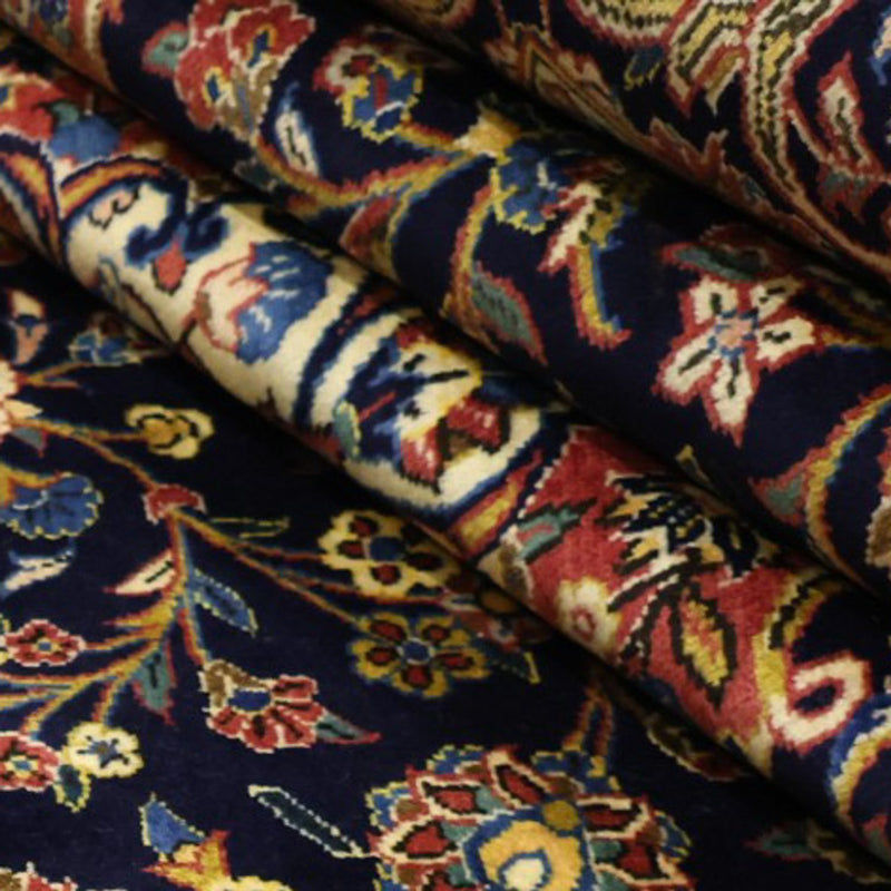 Persiska mattor - Keshan - 321 x 221 cm - mörkblå