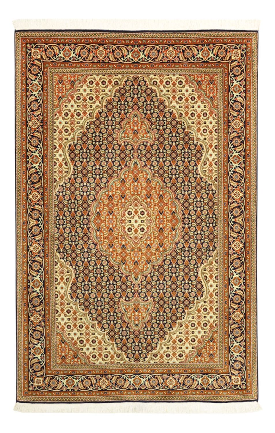 Persisk matta - Tabriz - Royal - Kungliga - 153 x 101 cm - mörk beige