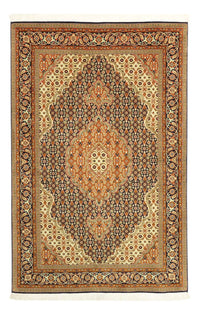 Persisk matta - Tabriz - Royal - Kungliga - 153 x 101 cm - mörk beige