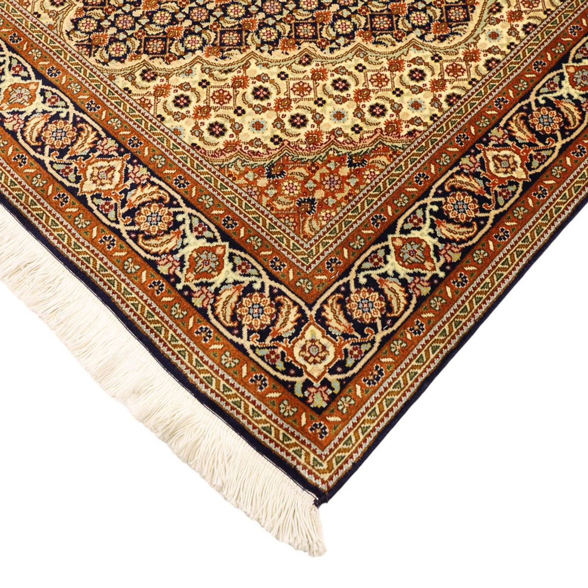 Persisk matta - Tabriz - Royal - Kungliga - 153 x 101 cm - mörk beige