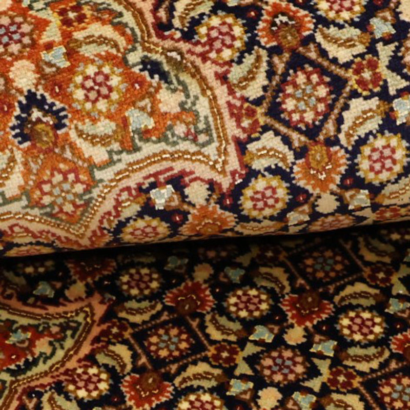 Persisk matta - Tabriz - Royal - Kungliga - 153 x 101 cm - mörk beige