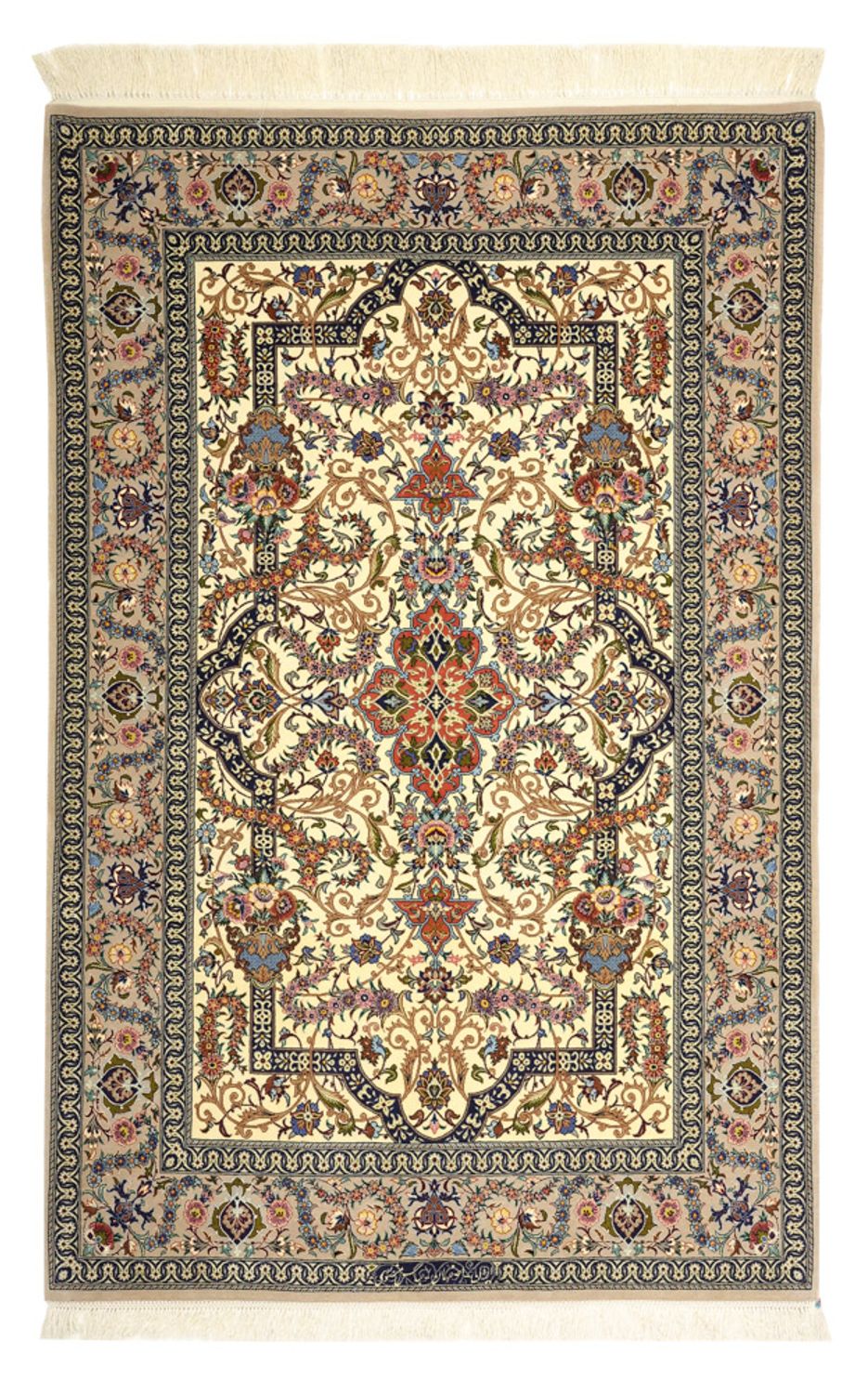 Persisk matta - Isfahan - Premium - 171 x 111 cm - mörk beige