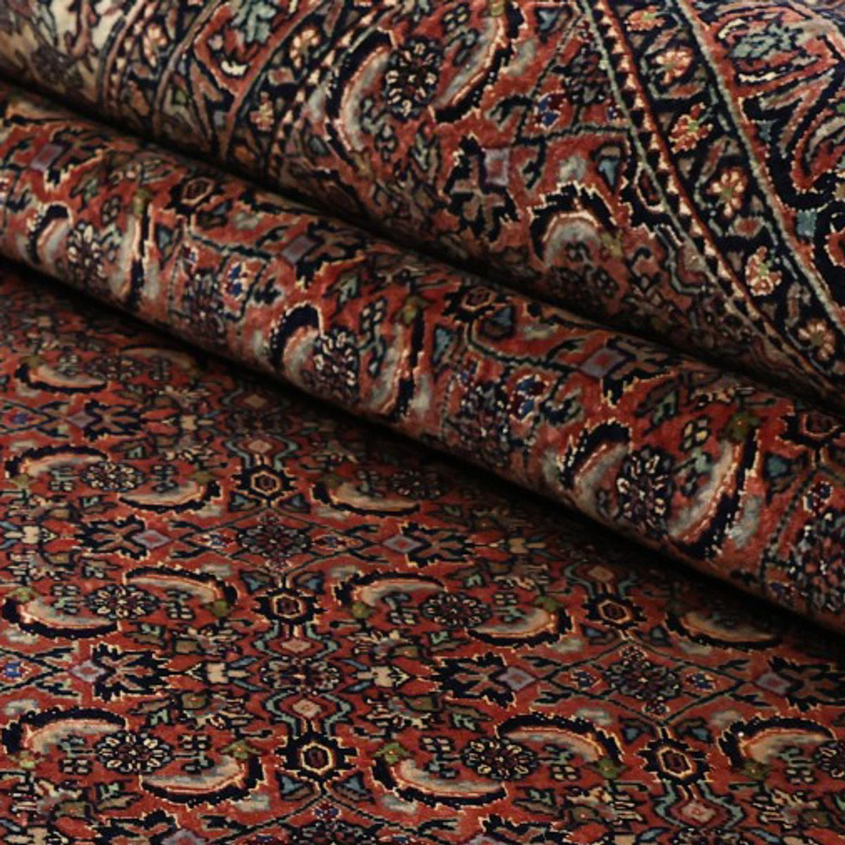 Persisk matta - Bijar - Kungliga - 350 x 256 cm - mörkröd