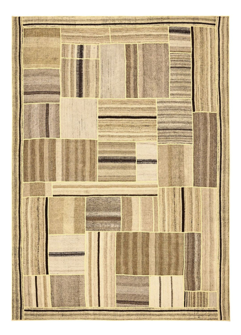 Kelim Carpet - orientalisk matta - 234 x 172 cm - mörk beige