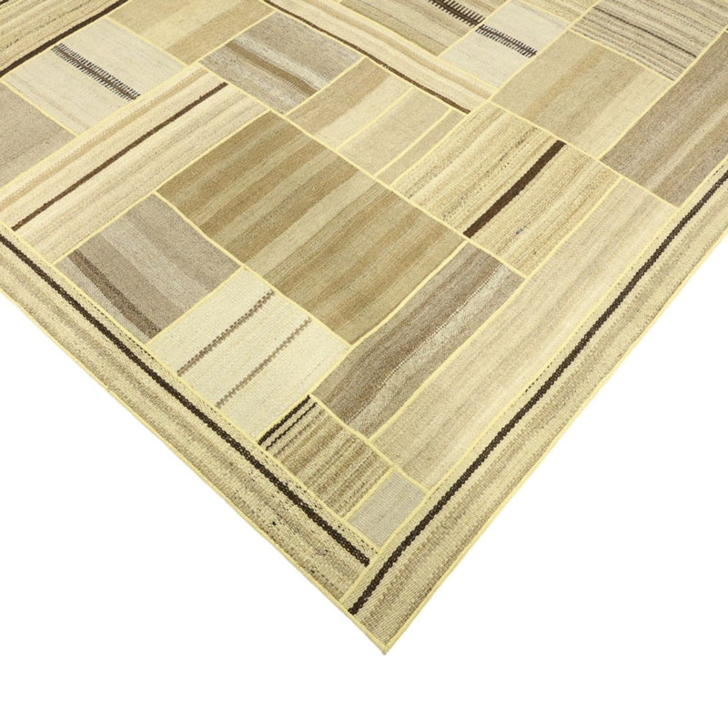 Kelim Carpet - orientalisk matta - 234 x 172 cm - mörk beige