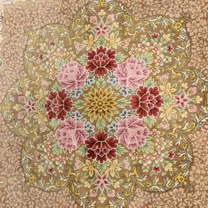 Persisk matta - Ghom - Kungliga - 165 x 101 cm - ljusbeige