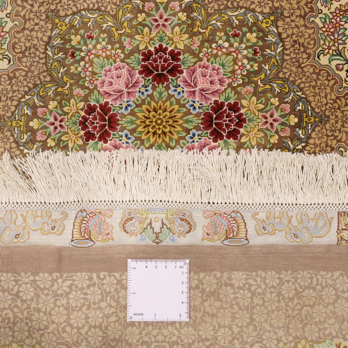 Persisk matta - Ghom - Kungliga - 165 x 101 cm - ljusbeige