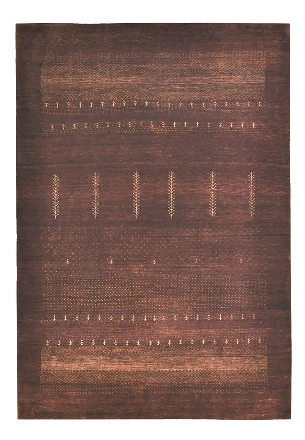 Gabbeh-mattan - Loribaft Indus - 247 x 173 cm - mörkröd