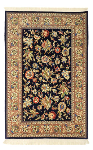 Persisk matta - Isfahan - Premium - 151 x 101 cm - mörkblå