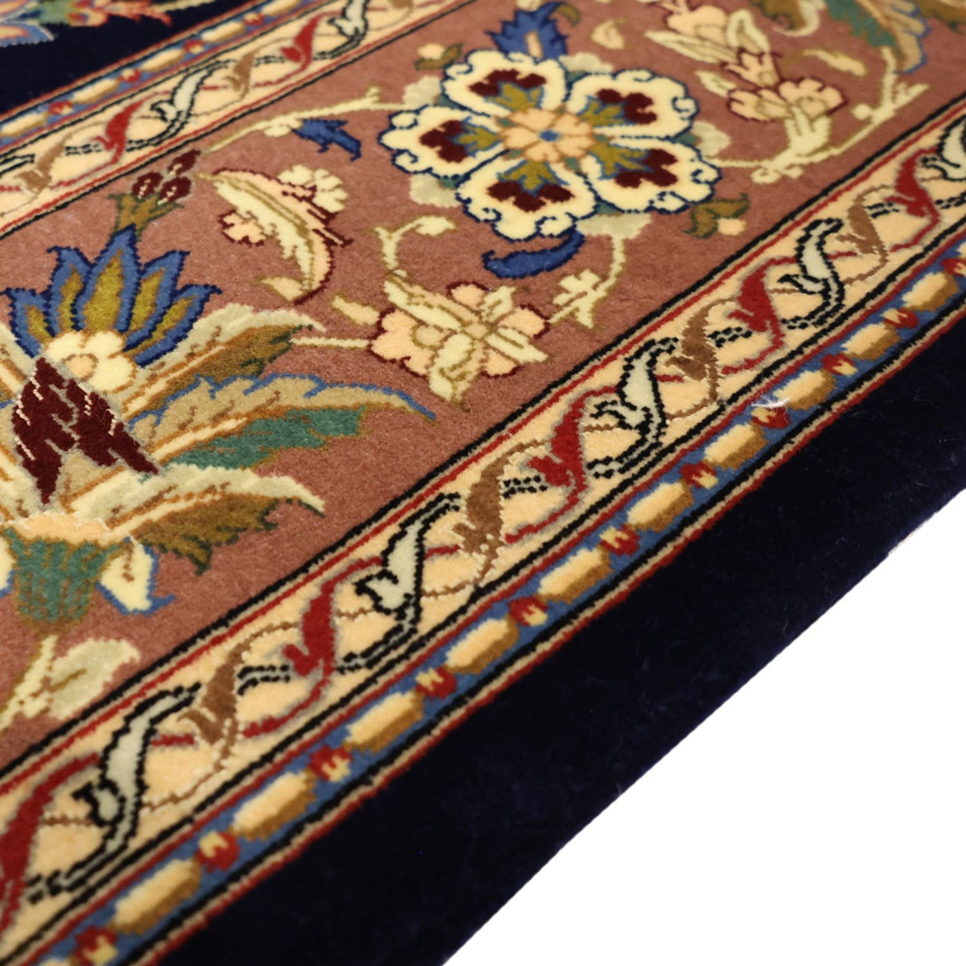 Persisk matta - Isfahan - Premium - 151 x 101 cm - mörkblå