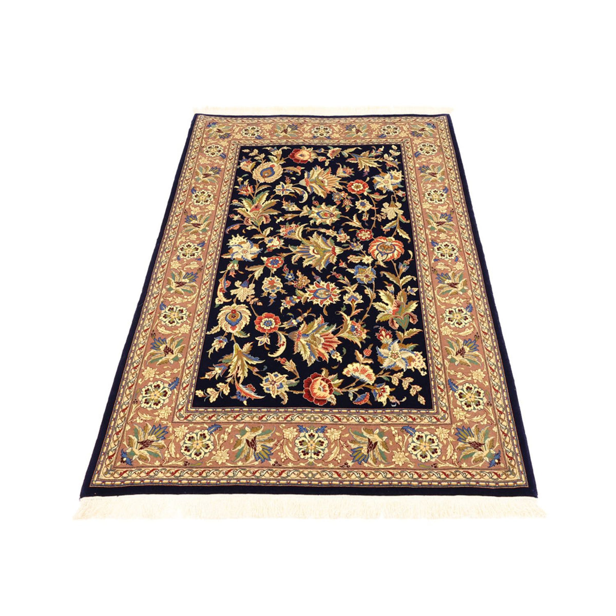 Persisk matta - Isfahan - Premium - 151 x 101 cm - mörkblå
