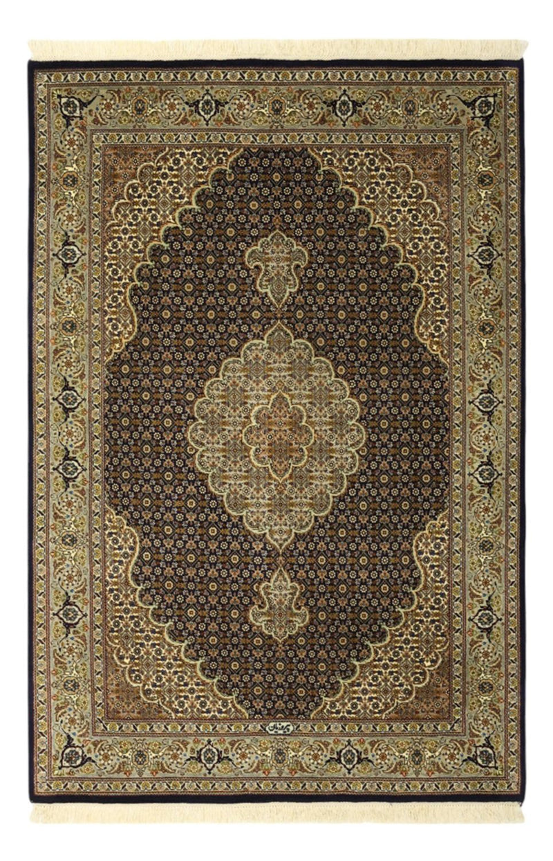 Persisk matta - Tabriz - Royal - Halsband i siden - 149 x 100 cm - mörk beige
