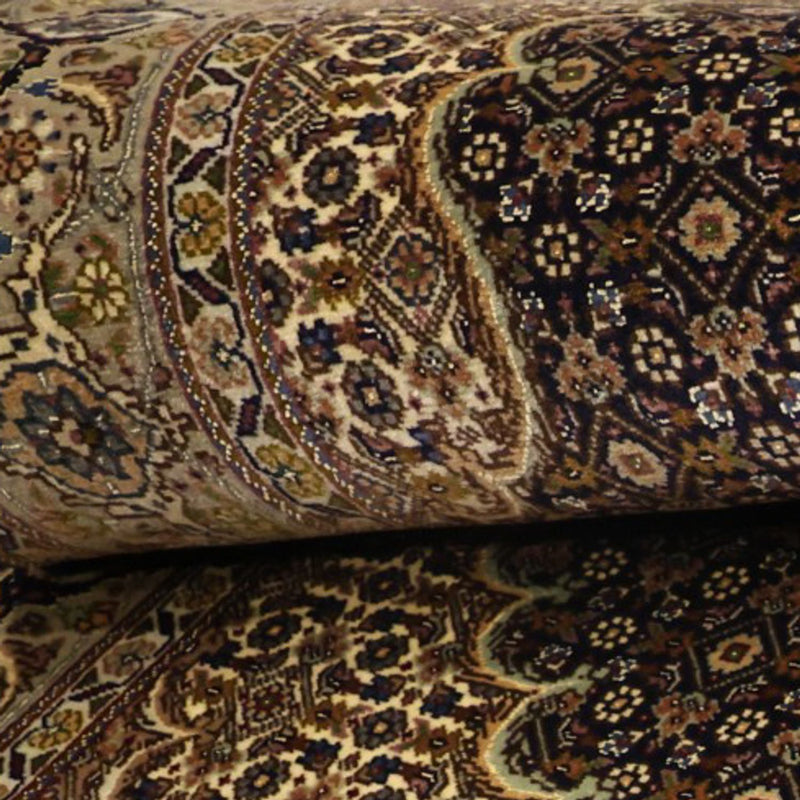 Persisk matta - Tabriz - Royal - Halsband i siden - 149 x 100 cm - mörk beige