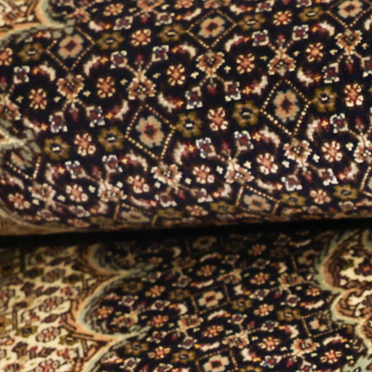 Persisk matta - Tabriz - Royal - Halsband i siden - 159 x 98 cm - mörk beige