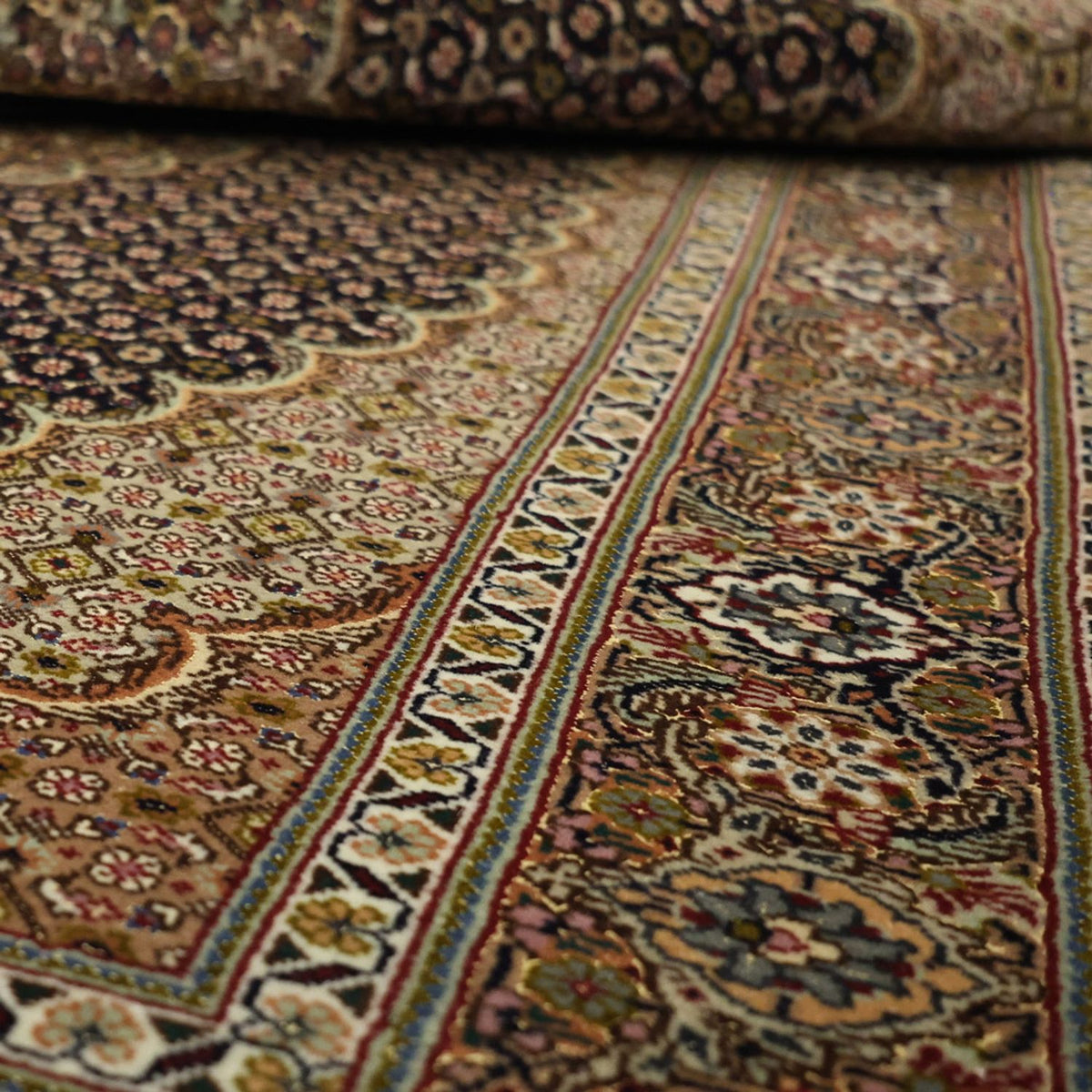 Persisk matta - Tabriz - Royal - 150 x 99 cm - mörk beige