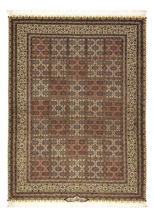 Persisk matta - Tabriz - Royal - Kungliga - 207 x 152 cm - mörk beige