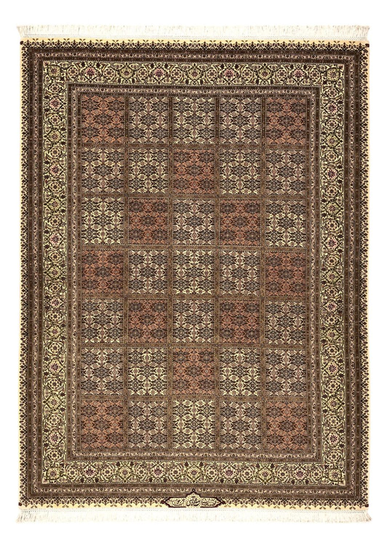 Persisk matta - Tabriz - Royal - Kungliga - 207 x 152 cm - mörk beige