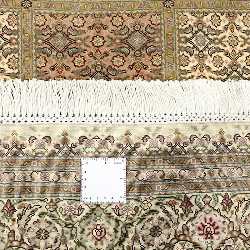 Persisk matta - Tabriz - Royal - Kungliga - 207 x 152 cm - mörk beige