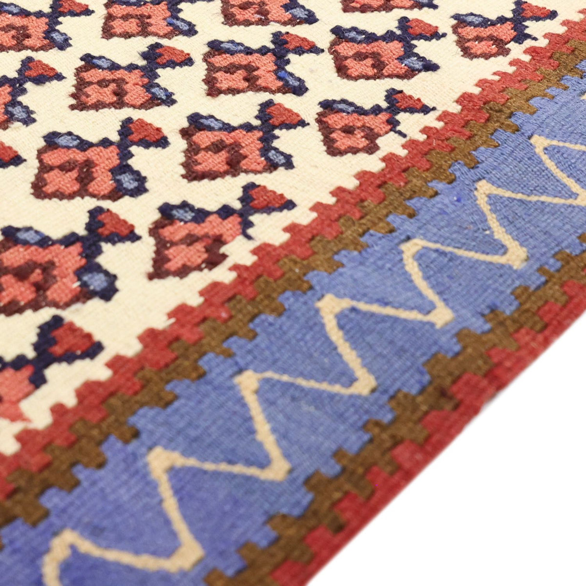 Runner Kelim Carpet - orientalisk matta - 290 x 88 cm - flerfärgad