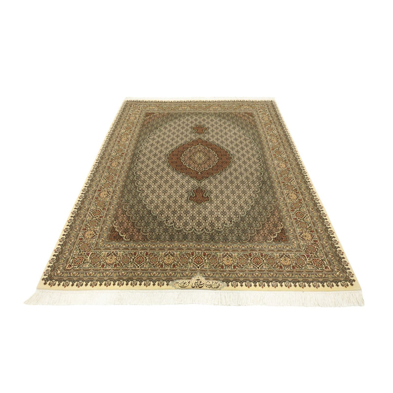 Persisk matta - Tabriz - Royal - Kungliga - 197 x 154 cm - mörk beige