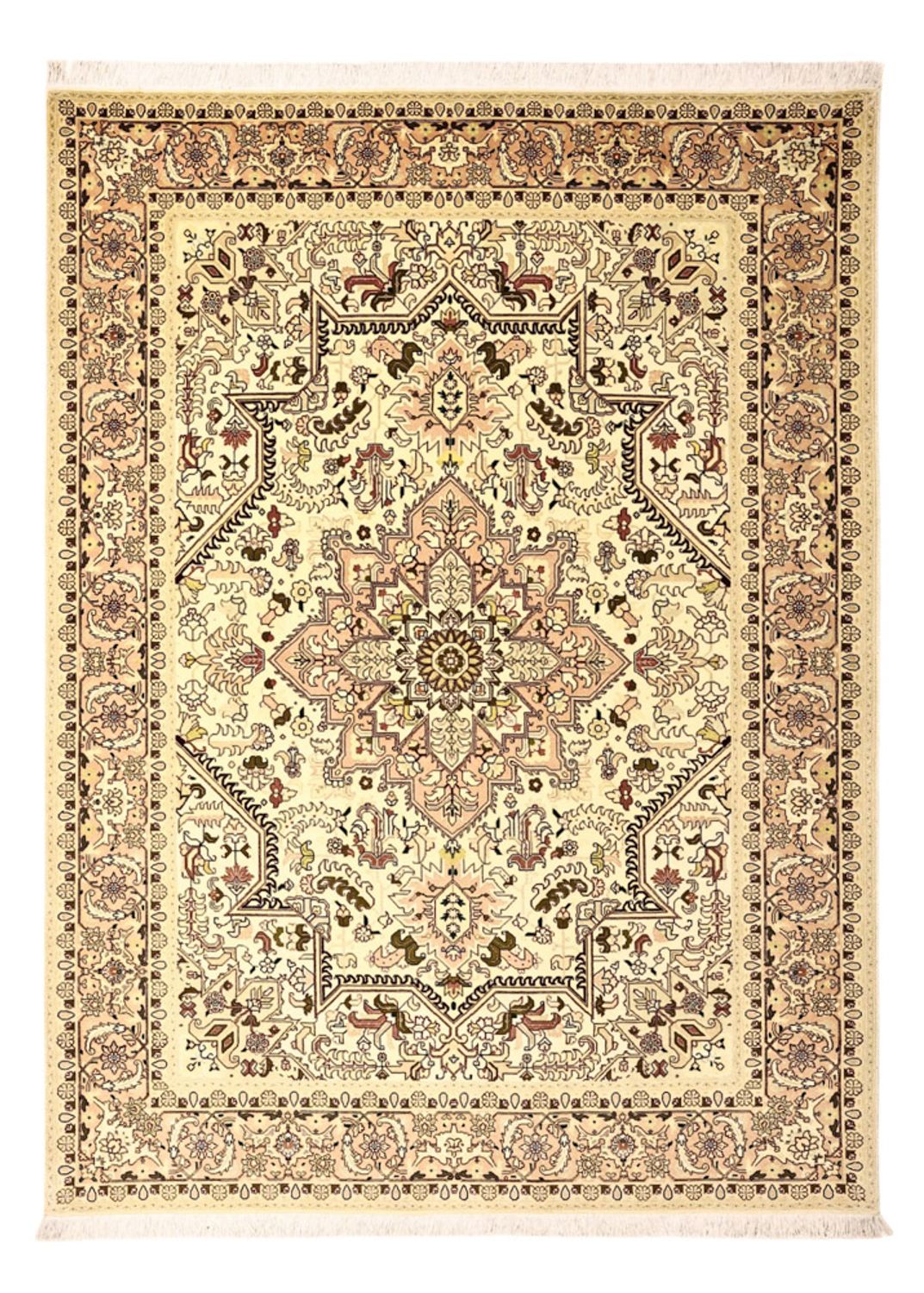 Persisk matta - Tabriz - Kungliga - 203 x 147 cm - beige