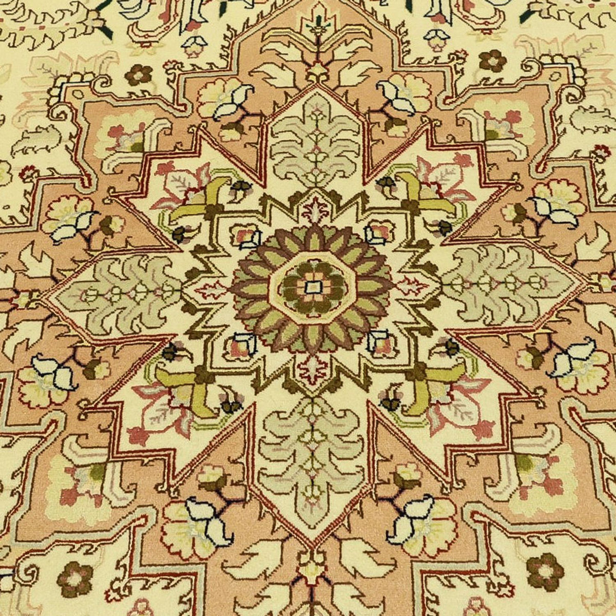 Persisk matta - Tabriz - Kungliga - 203 x 147 cm - beige